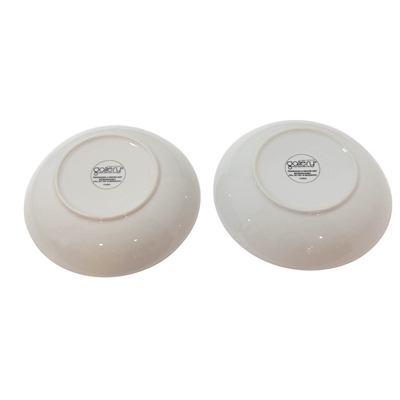 TABLE TOPS GALLERY Pescara Set of 2 Pasta bowls Swirl Round White Black LIKE NEW - Picture 3 of 11